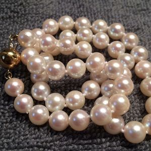 16 inch akoya pearl choker necklace